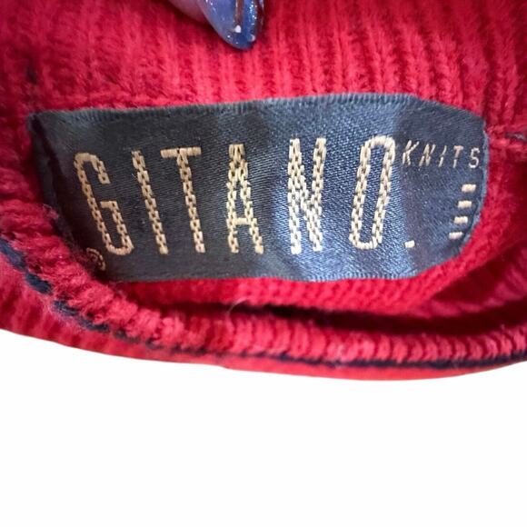 VTG Gitano Knit Plaid Scottie Dog Pullover Sweater Grandma Core SZ Small Medium - Picture 5 of 15